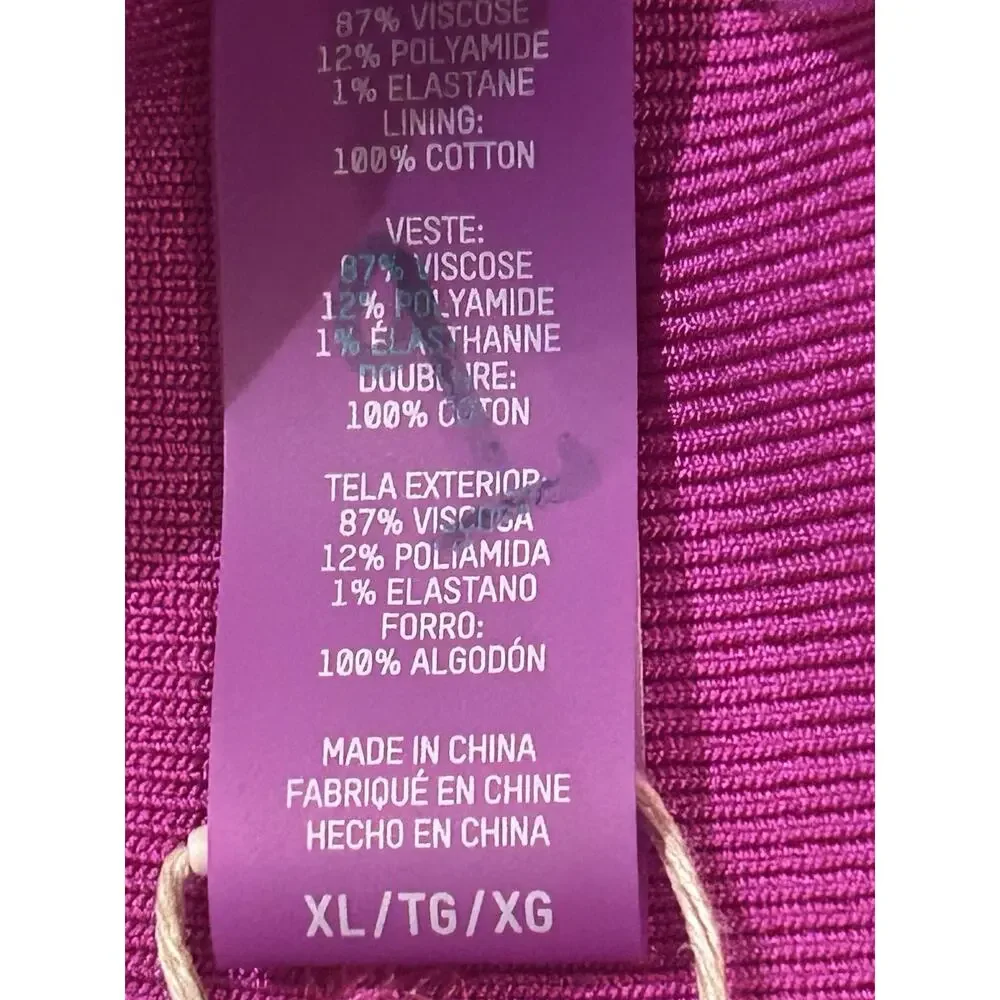 NWT Skims Lollipop Ribbed Knit Elastic Waist Swim Cheeky Pull Bikini Bottom XL